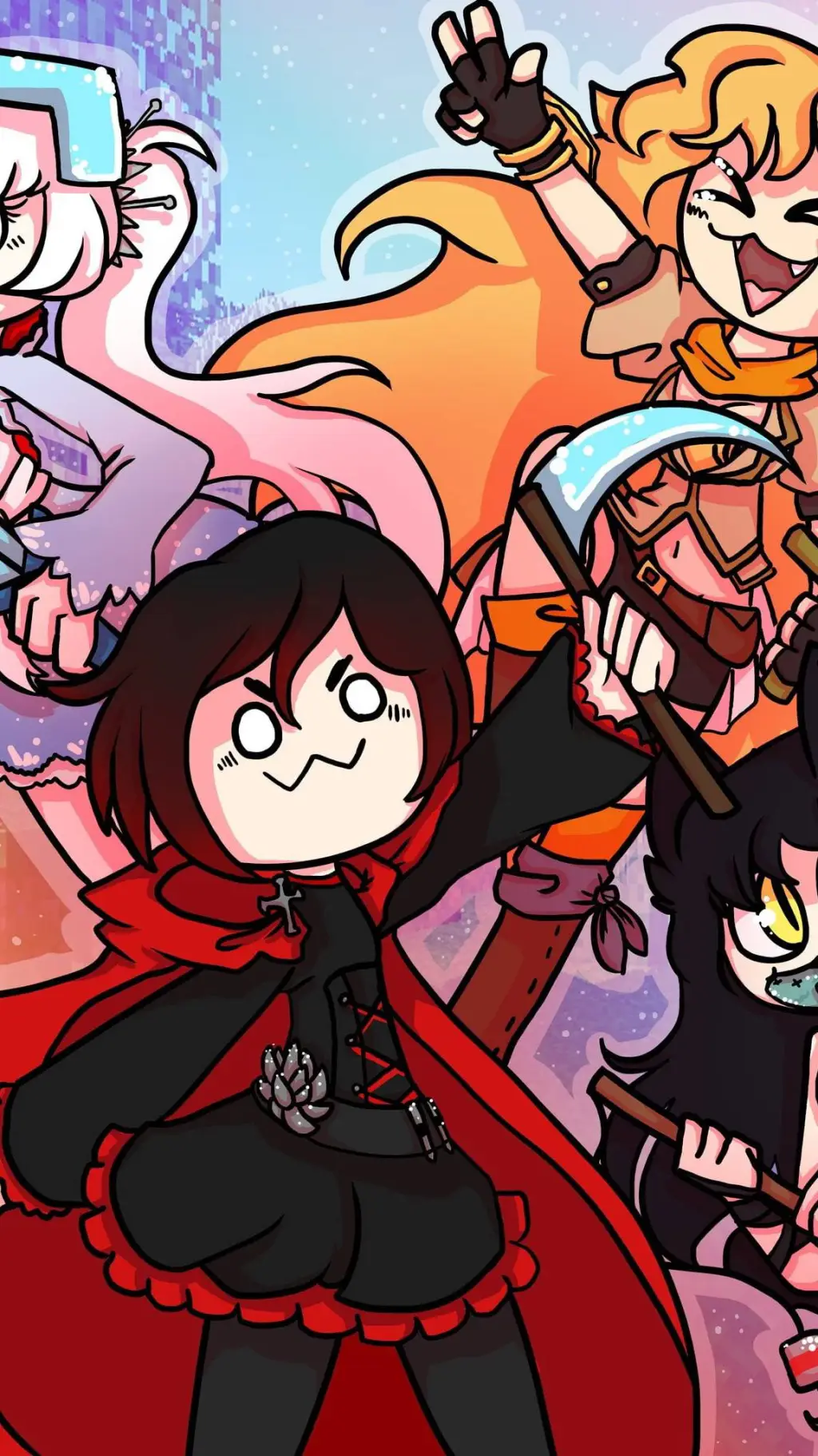 ai character: RWBY in Minecraft  background