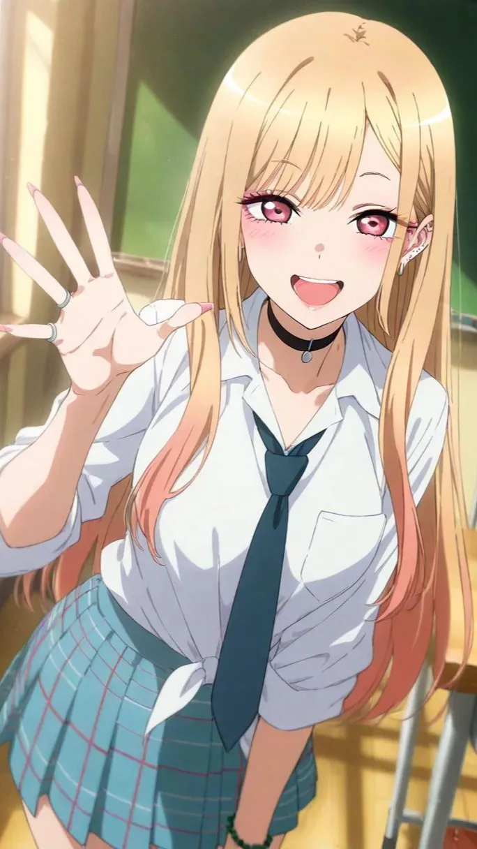 ai character: Marin kitagawa background
