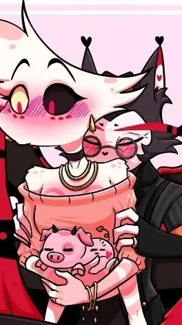 ai character: husk x angel background