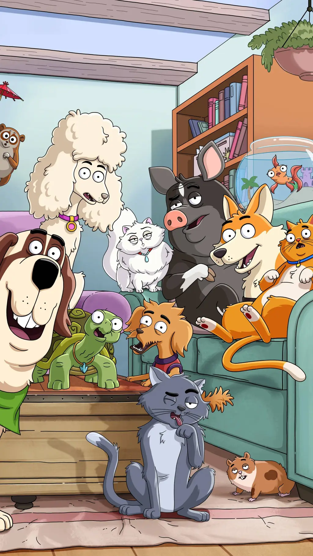 ai character: housebroken  background