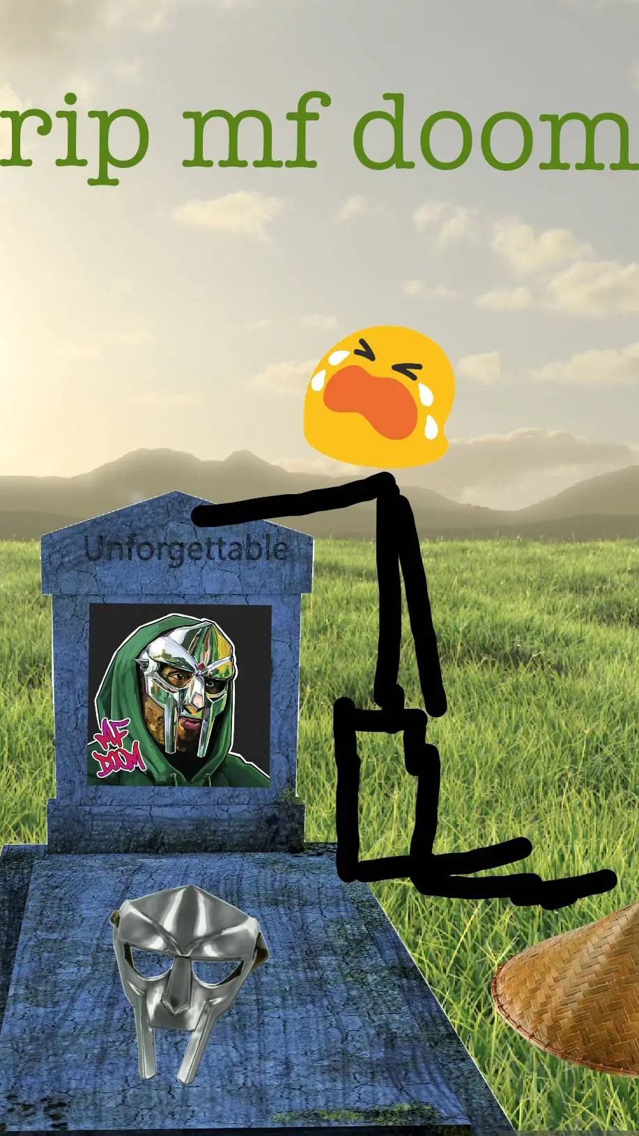 ai character: rip mf Doom  background