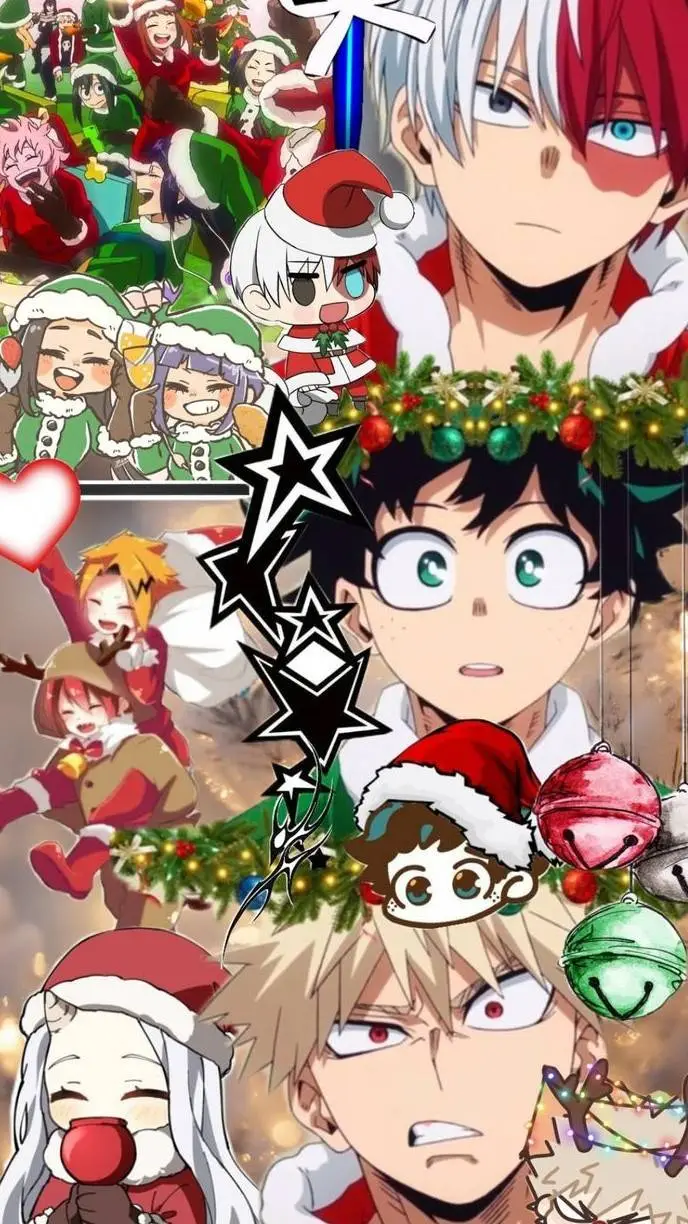 ai character: Mha Christmas  background