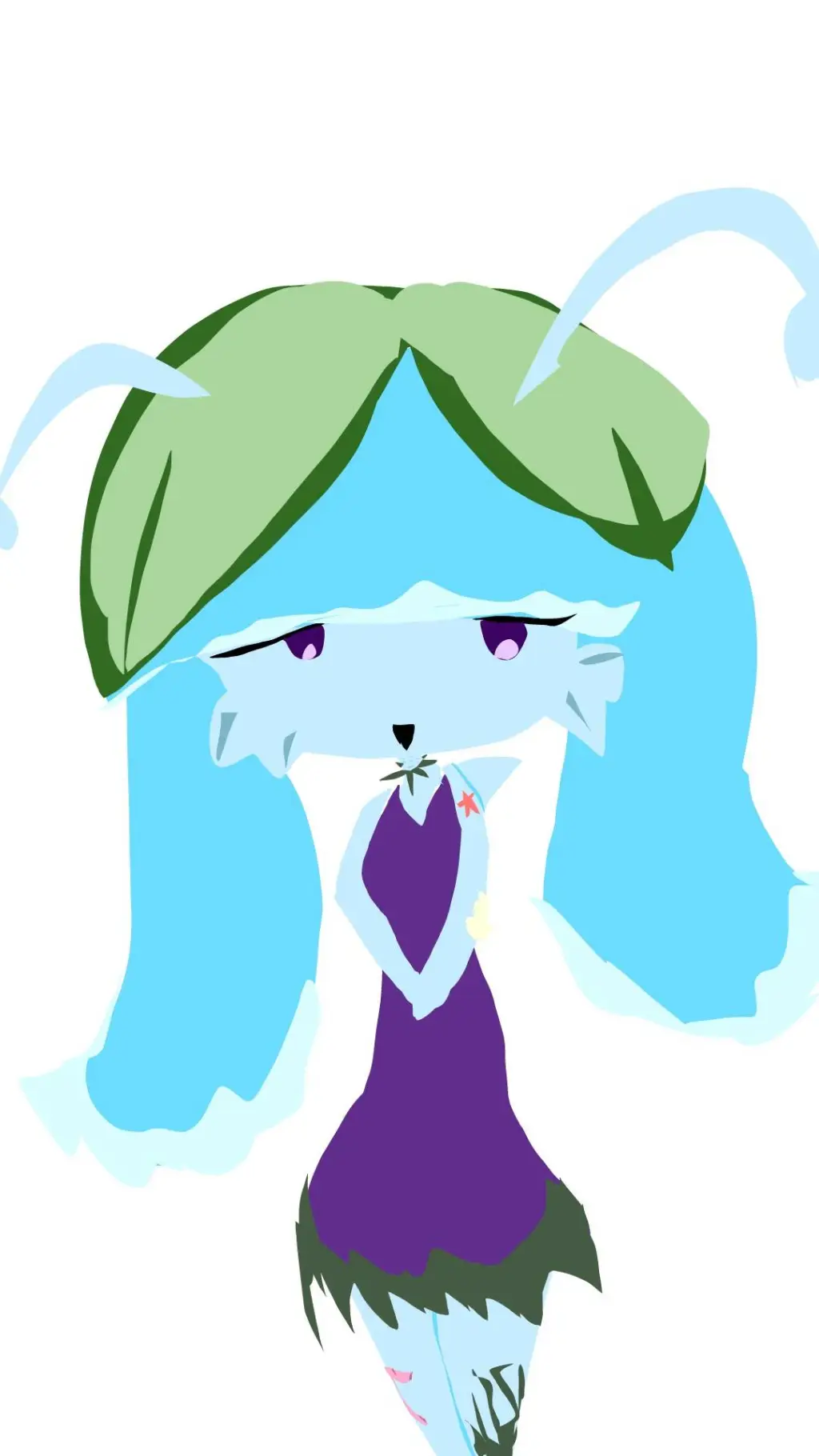 ai character: Mizu&ocean background