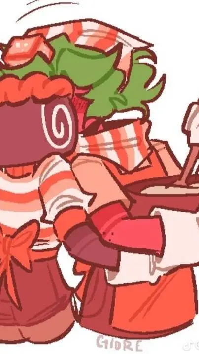 ai character: fruitcake background