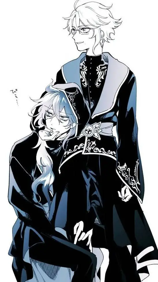 ai character: idia X azul background