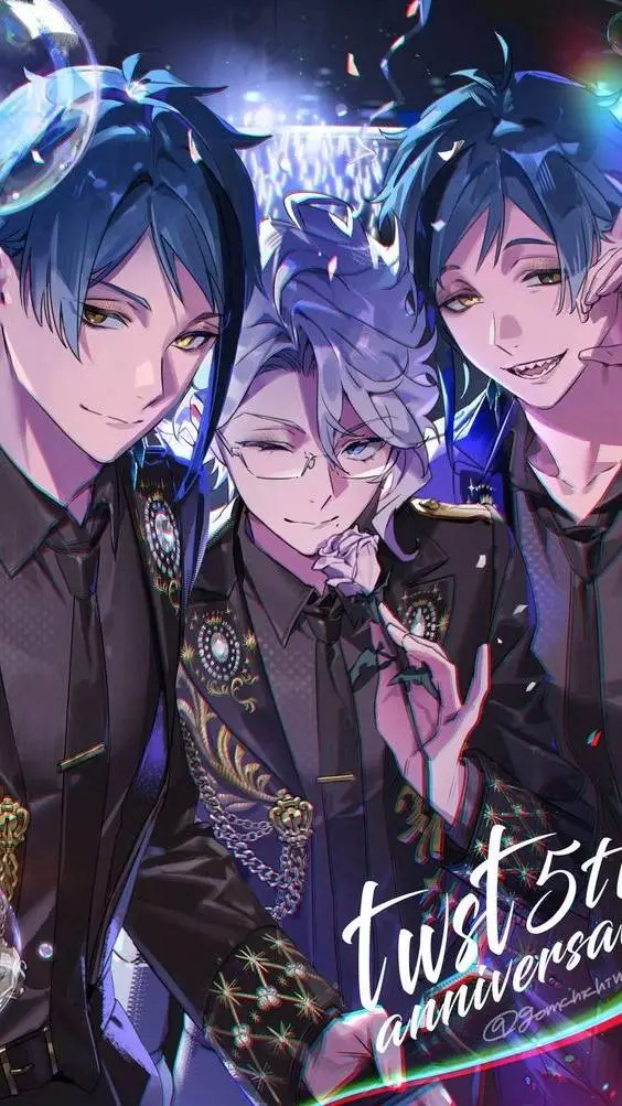 ai character: leech twins x azul background