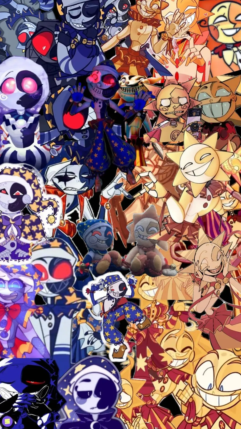 ai character: Sun and Moon background