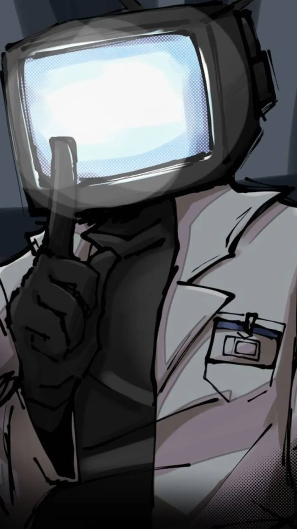 ai character: tv man background