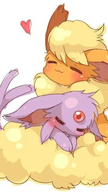 ai character: Flareon x Espeon background