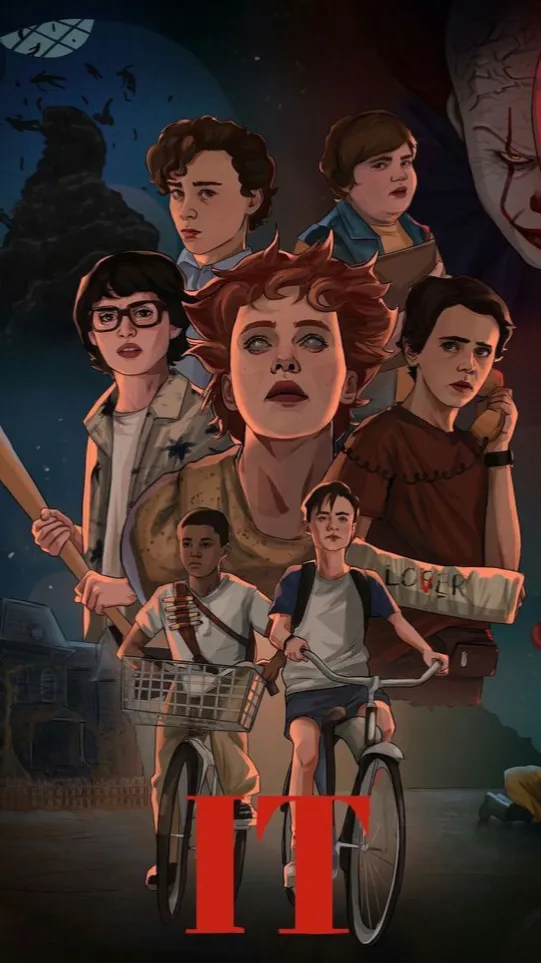 ai character: IT (losers club)  background