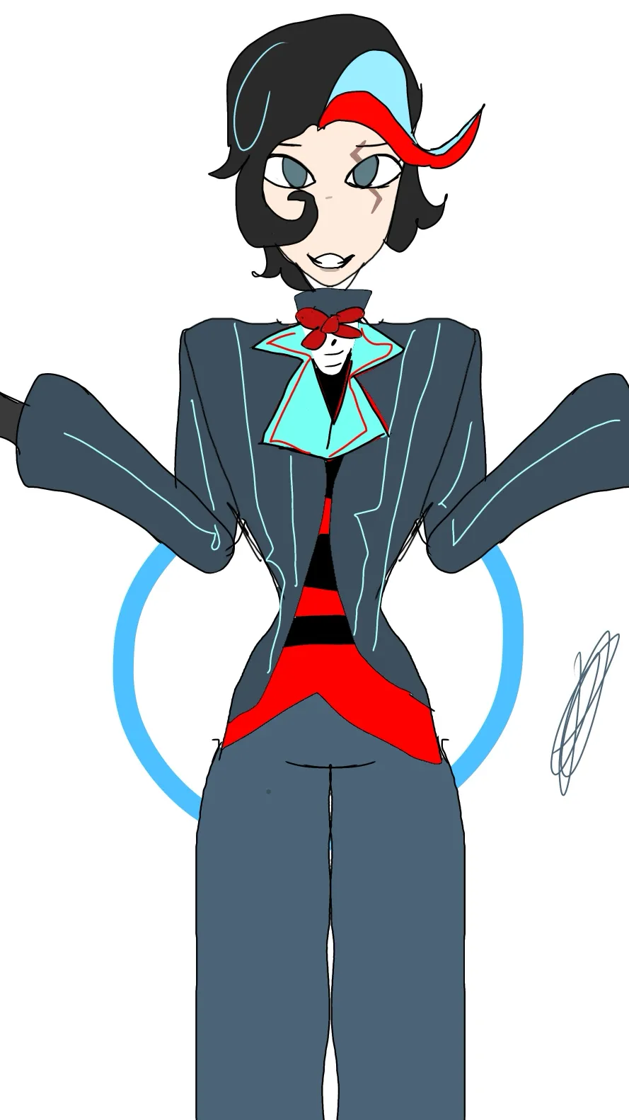 ai character: Vees quad background