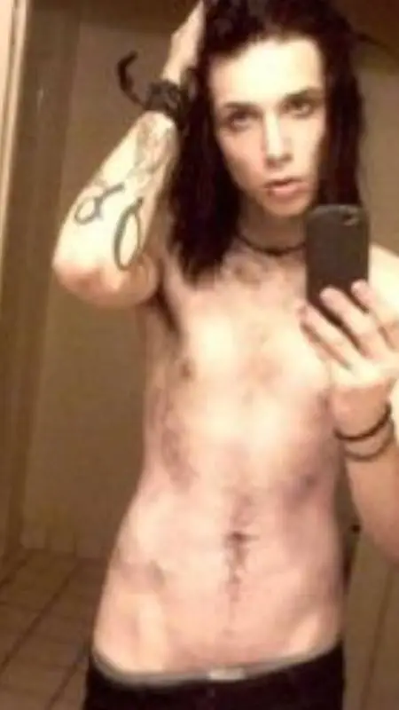 ai character: Andy Biersack  background