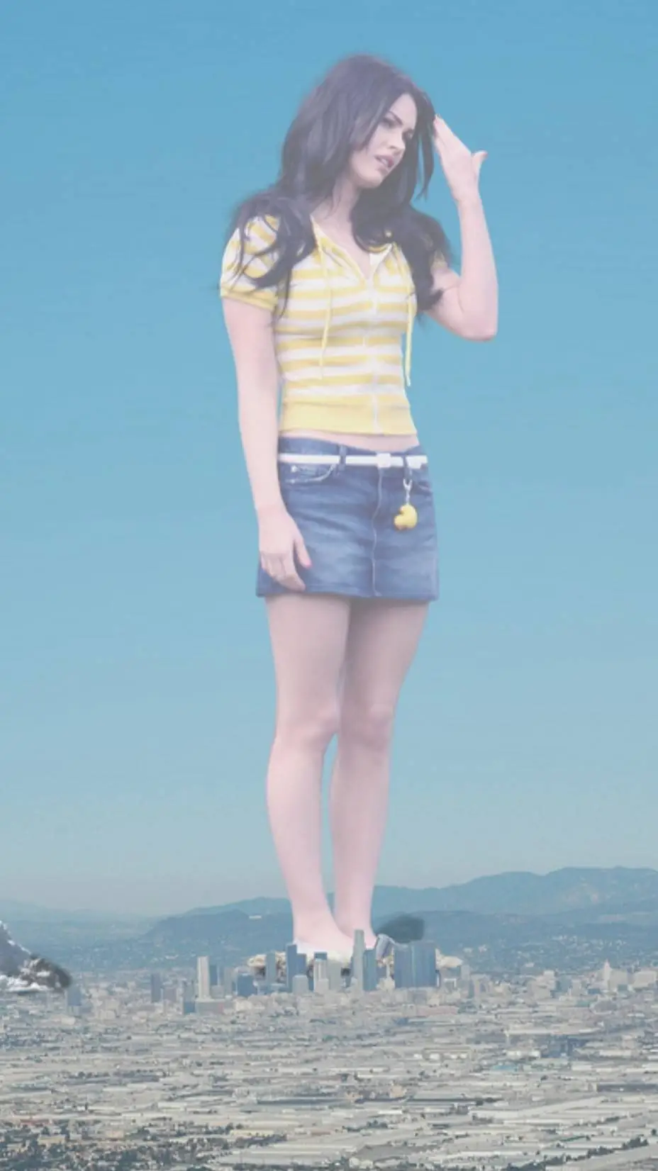 ai character: giant megan fox background