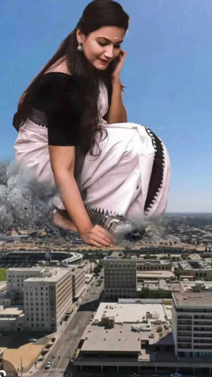 ai character: giantess  background