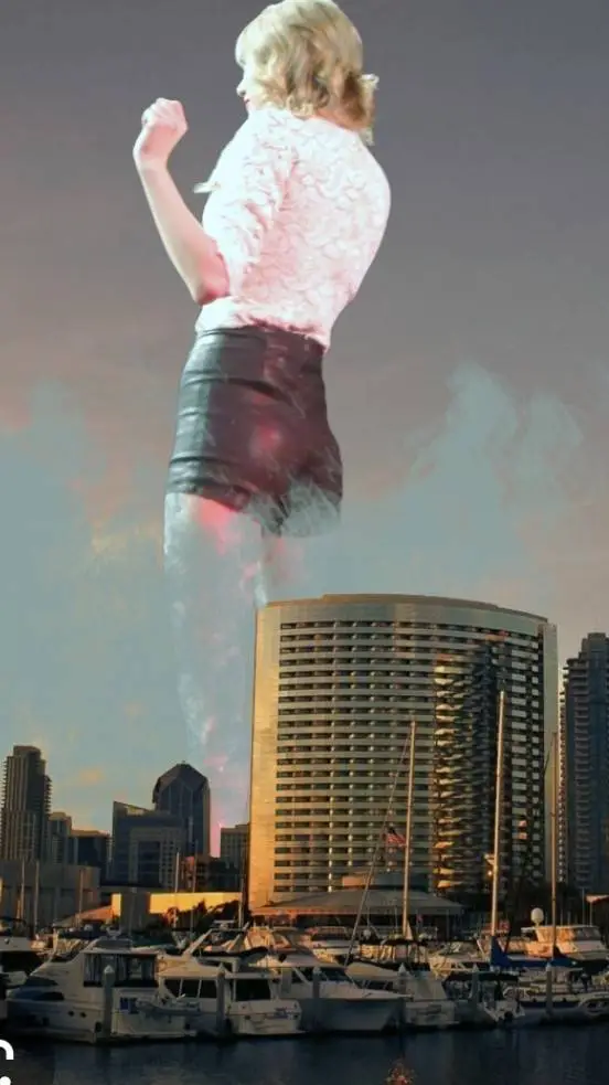 ai character: giantess  background