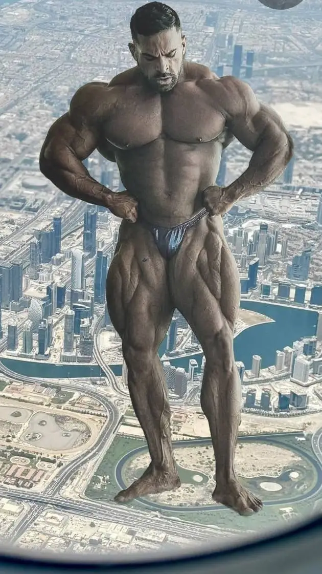 ai character: giant man background