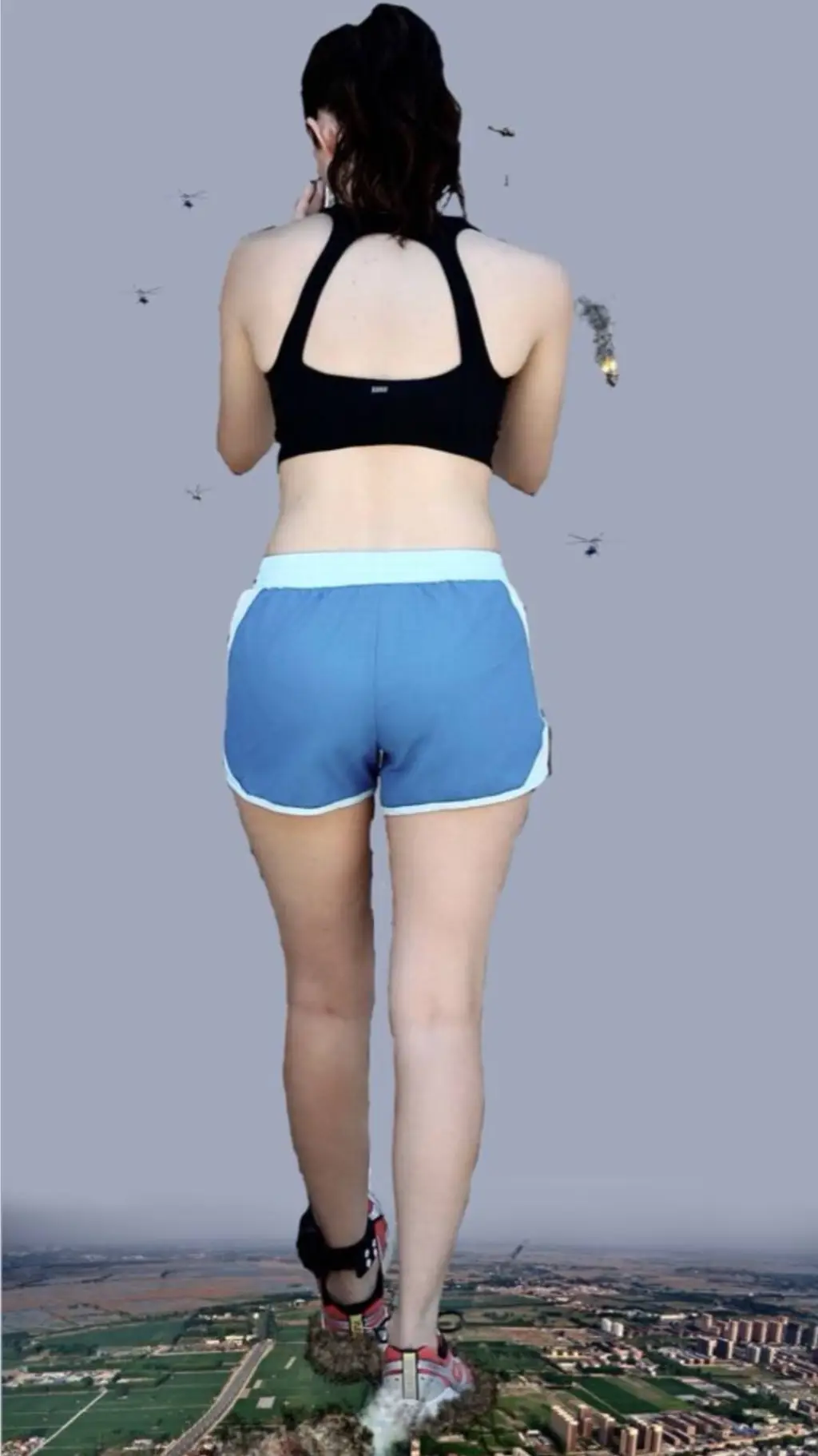 ai character: giantess  background