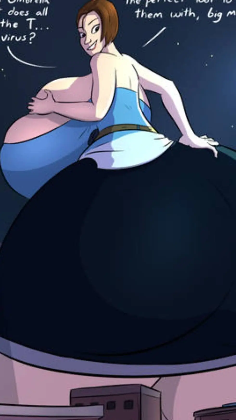 ai character: giantess  background