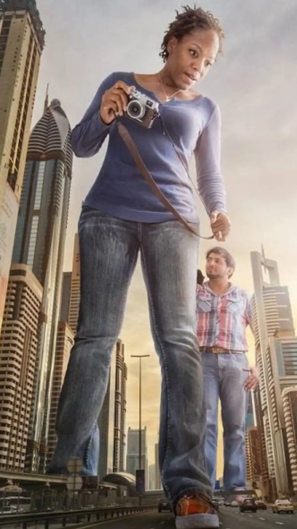 ai character: giantess  background