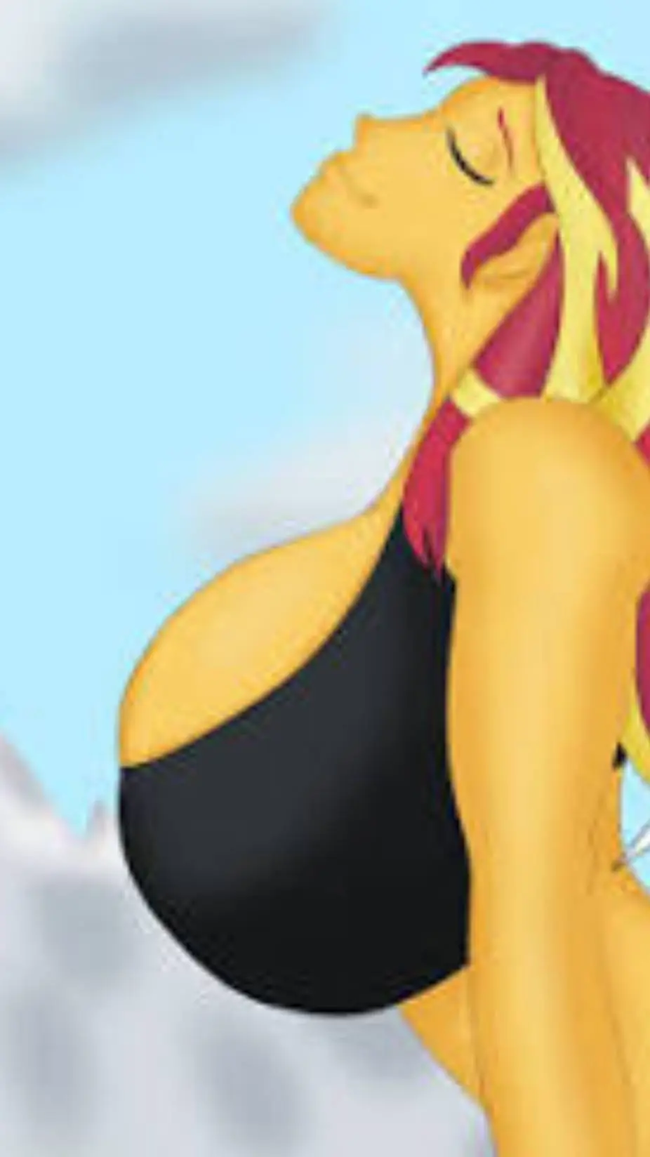 ai character: giantess  background