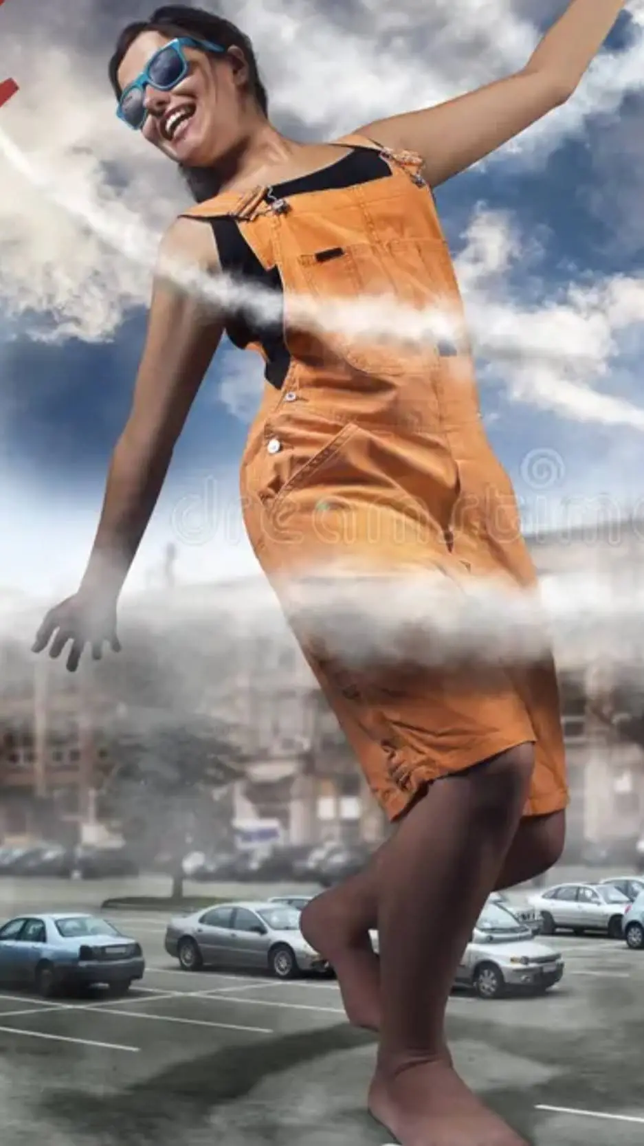 ai character: giantess  background