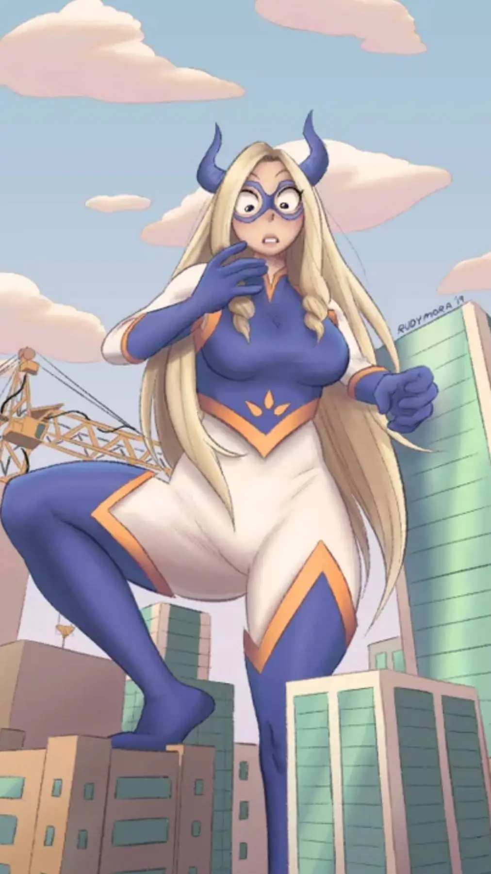 ai character: giantess  background