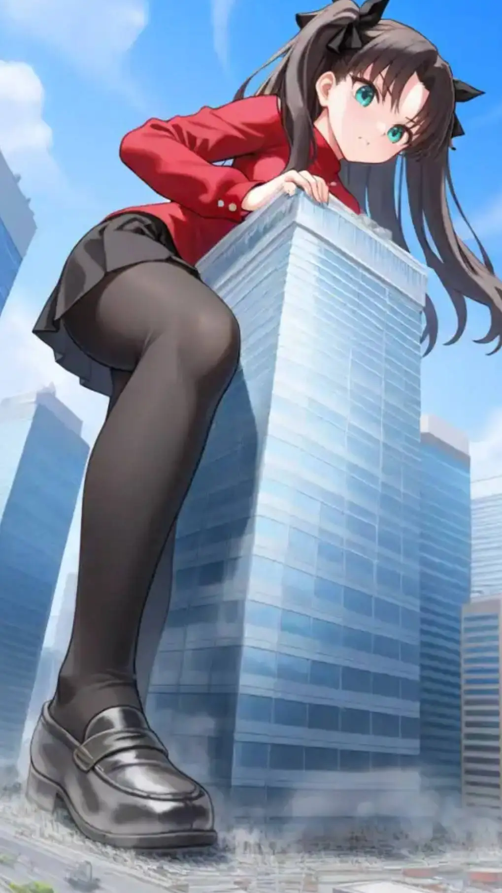 ai character: giantess  background