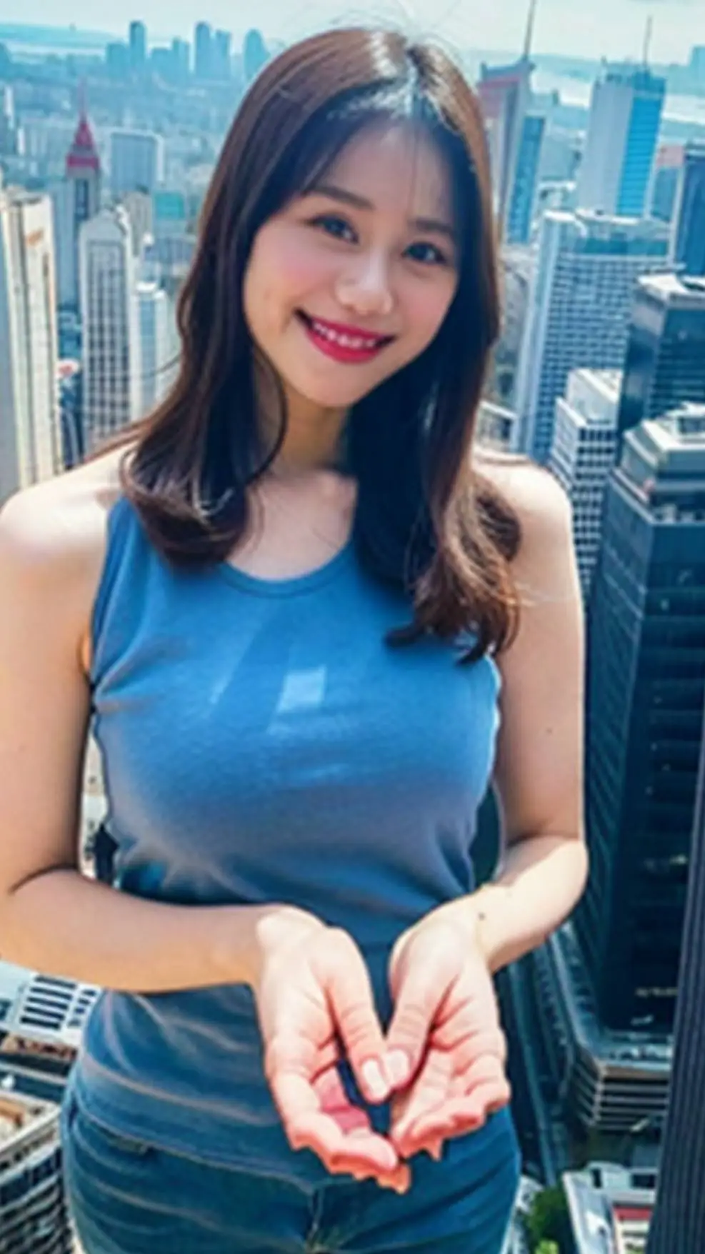 ai character: giantess  background