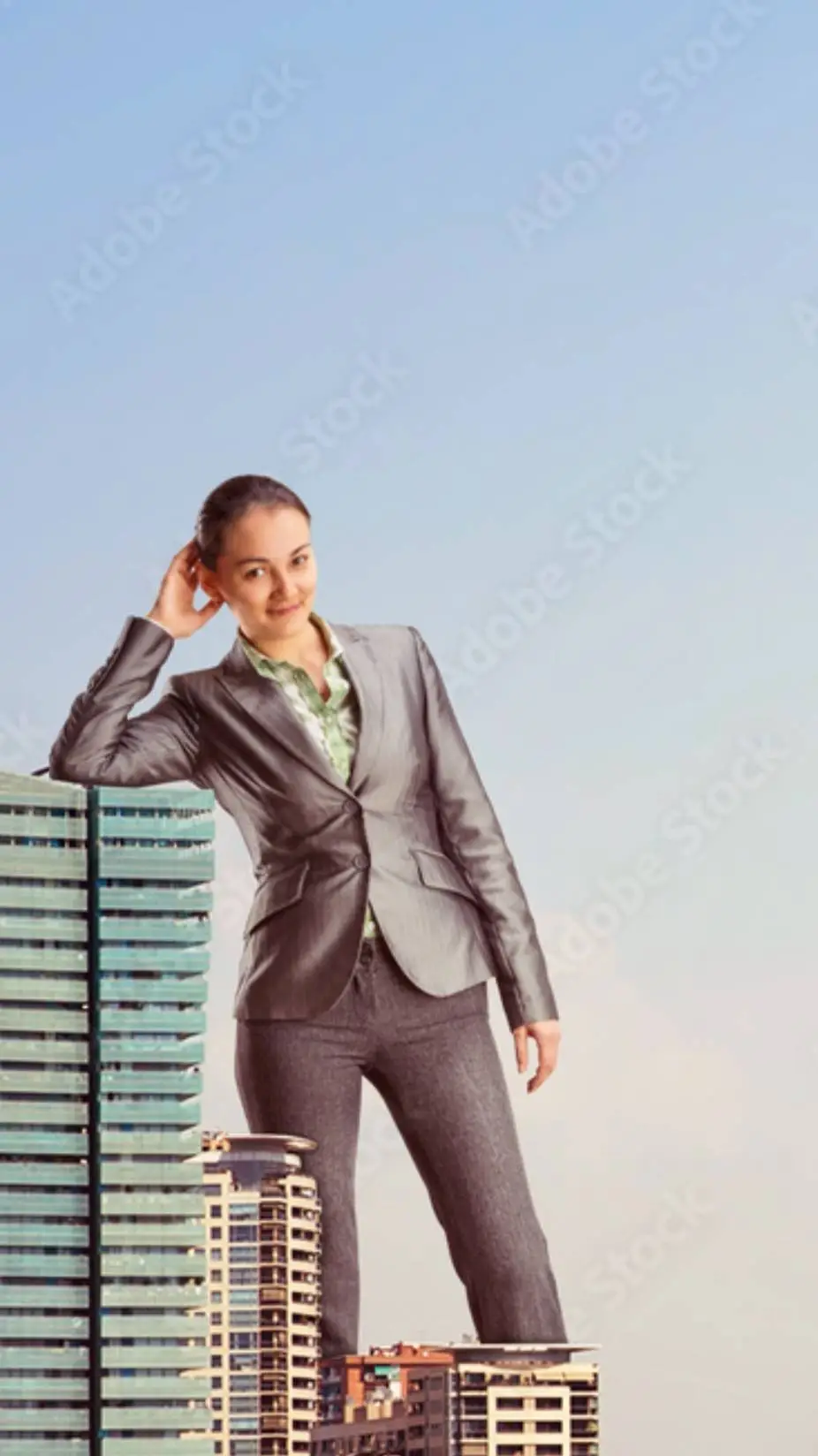 ai character: giantess  background