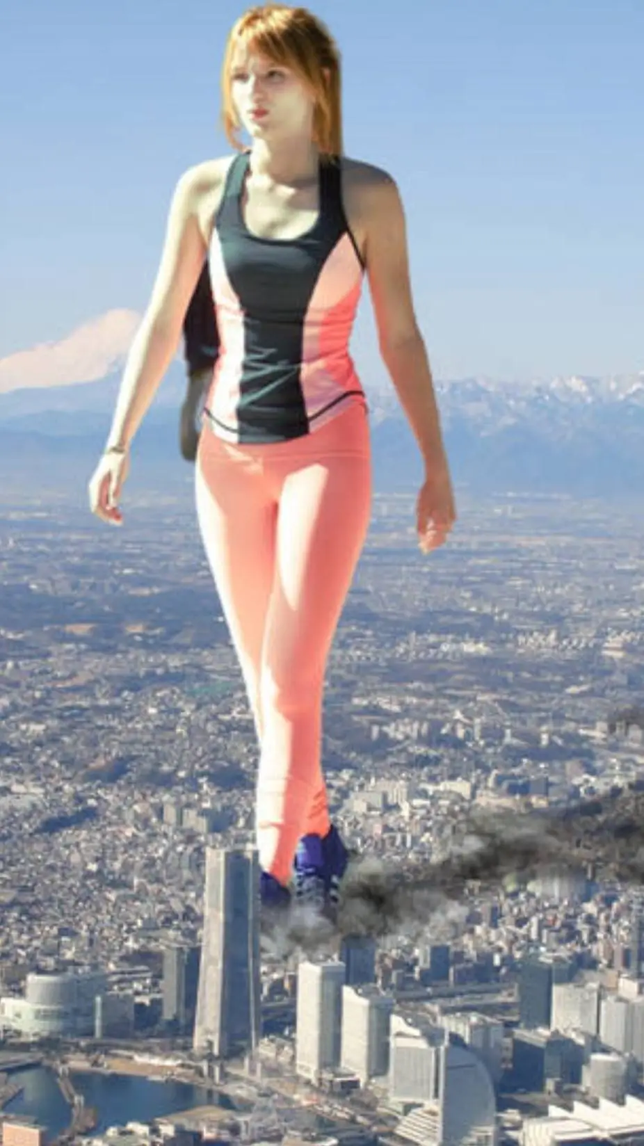 ai character: giantess  background