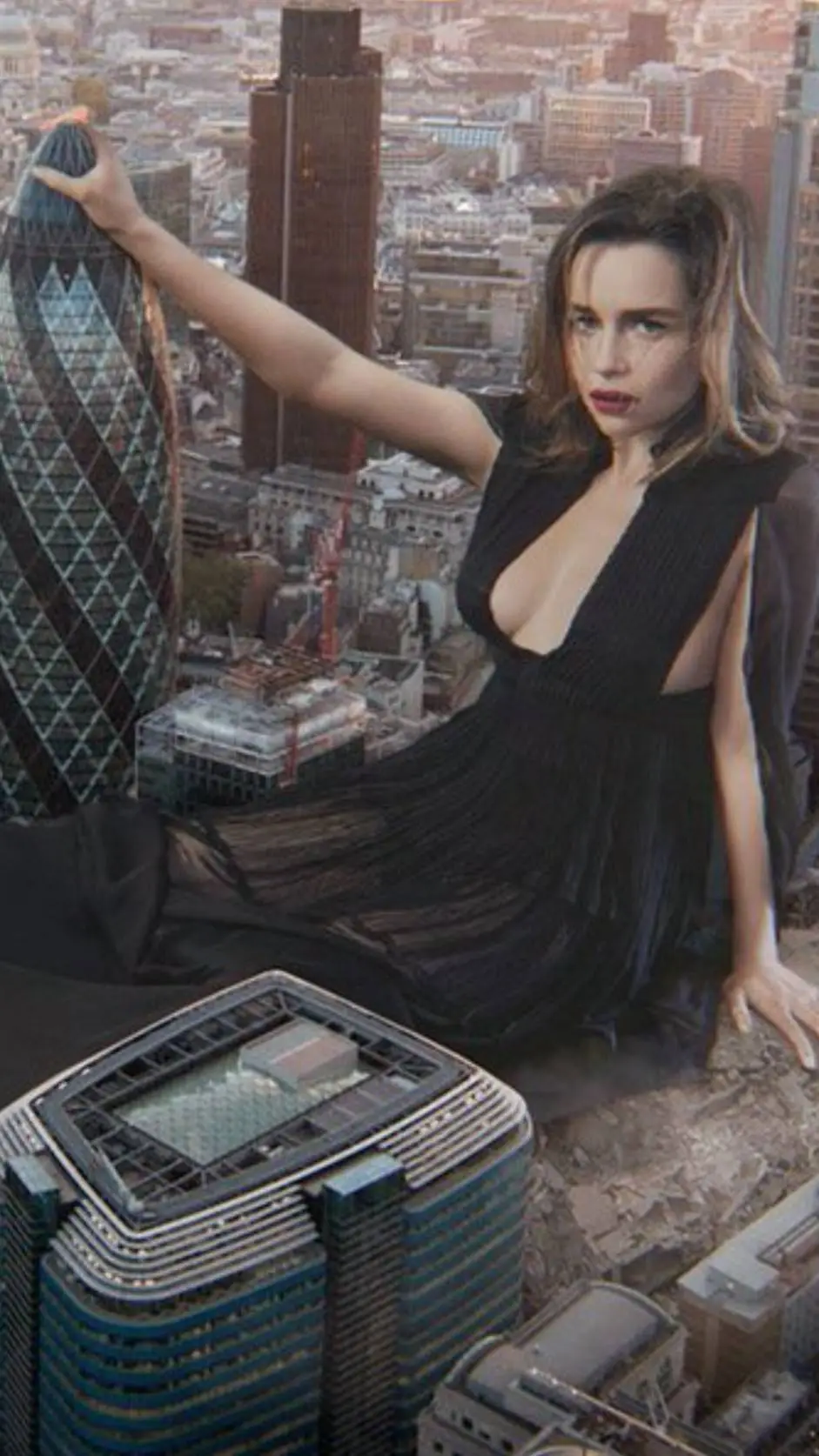 ai character: giantess  background