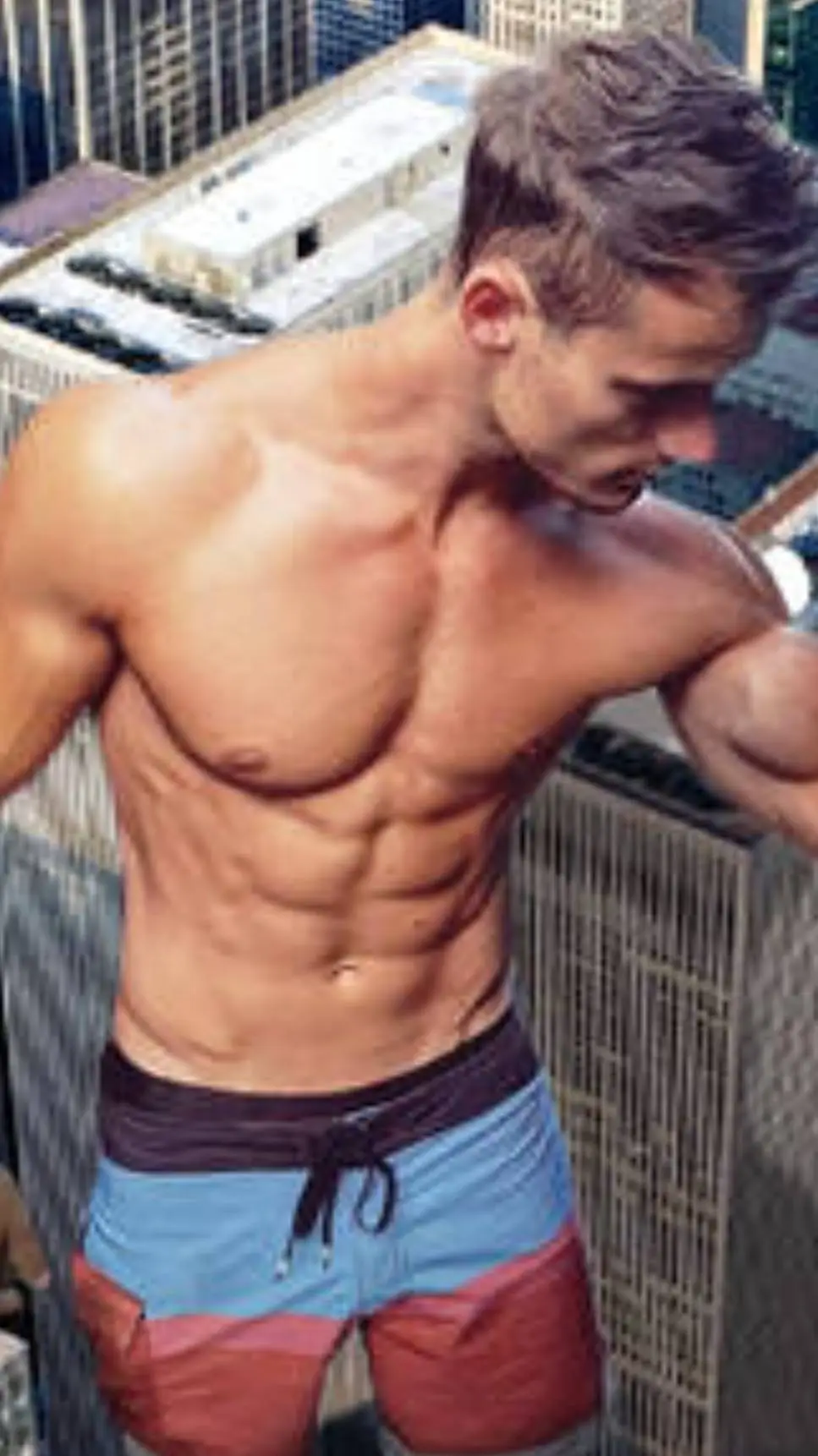 ai character: giant man  background