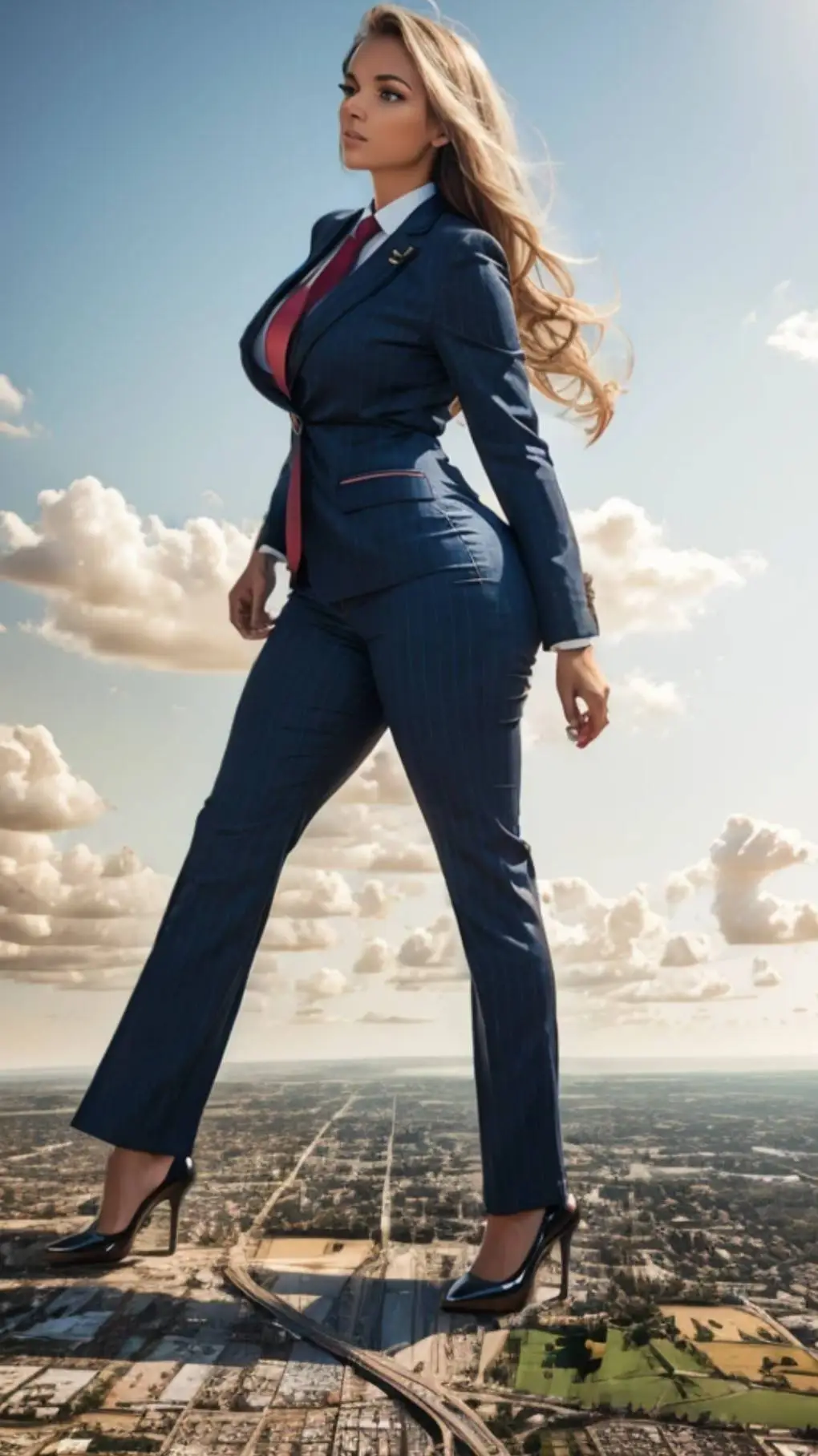 ai character: giantess  background