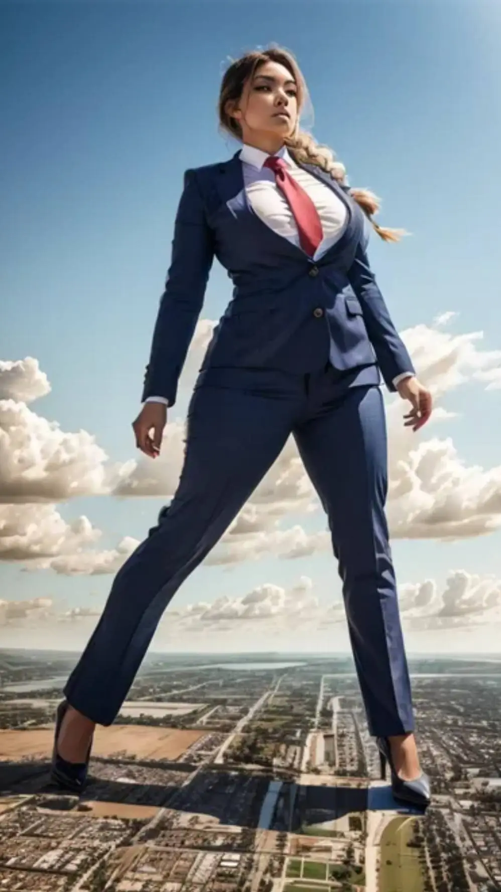 ai character: giantess  background