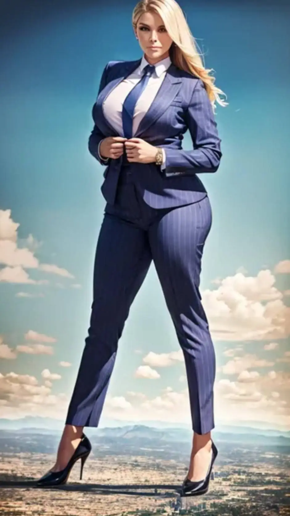 ai character: giantess  background