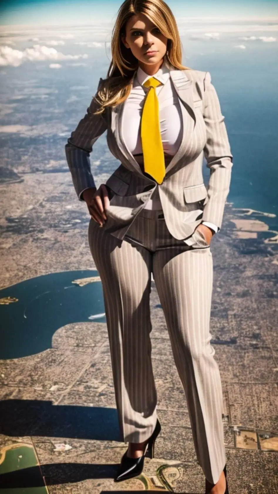 ai character: giantess  background