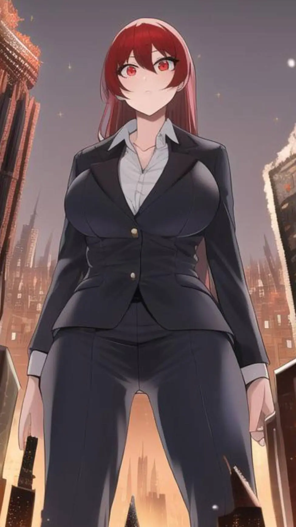 ai character: giantess  background