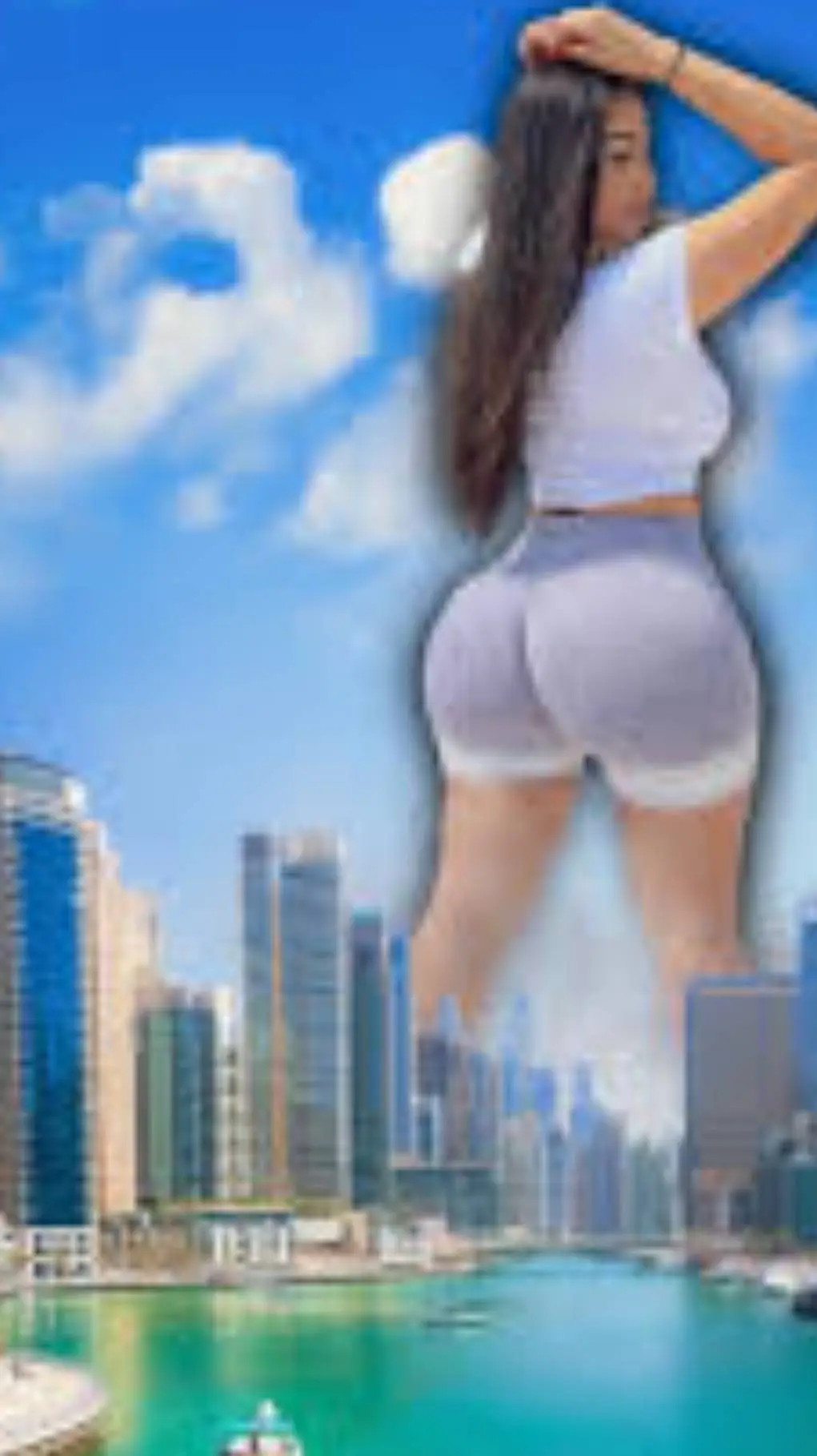 ai character: giantess  background