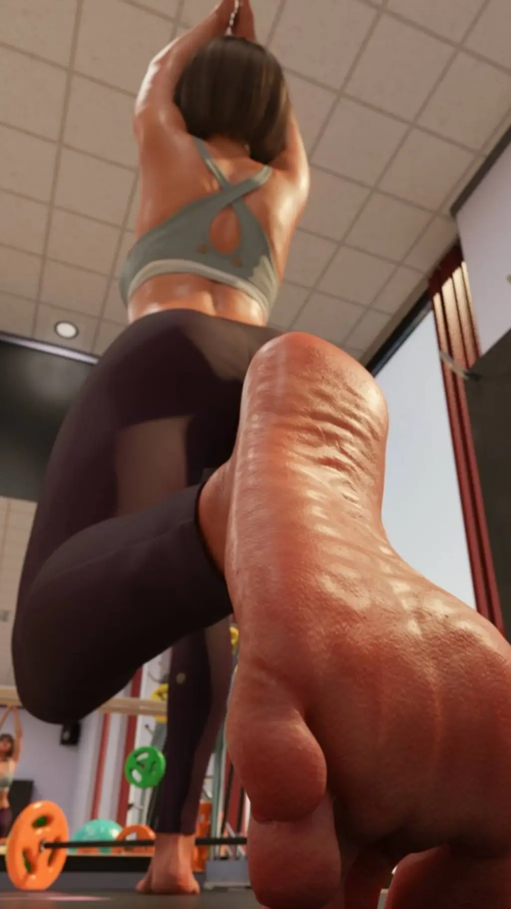 ai character: giantess  background