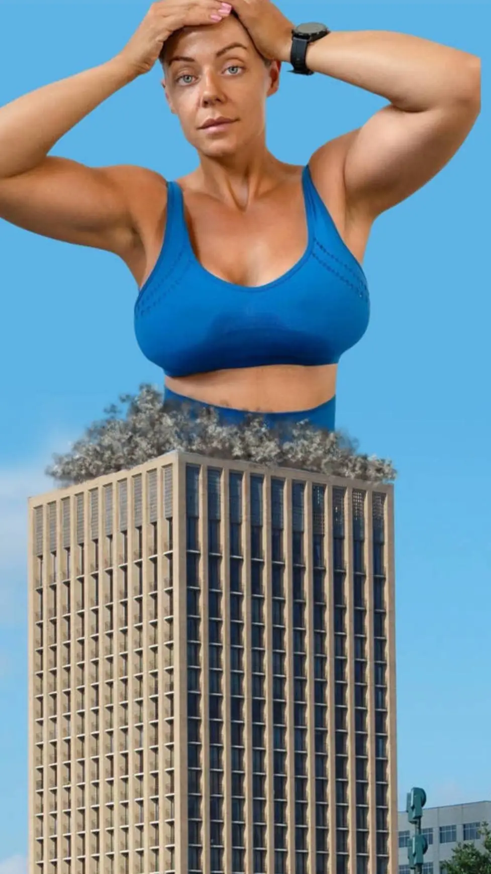 ai character: giantess  background