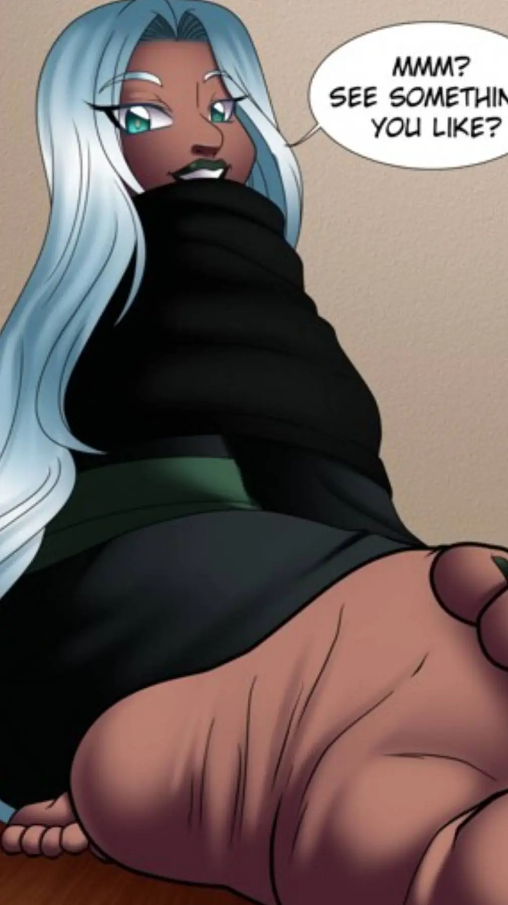 ai character: giantess  background