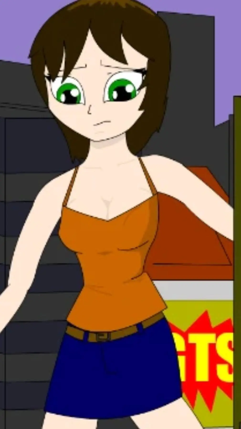 ai character: giantess  background