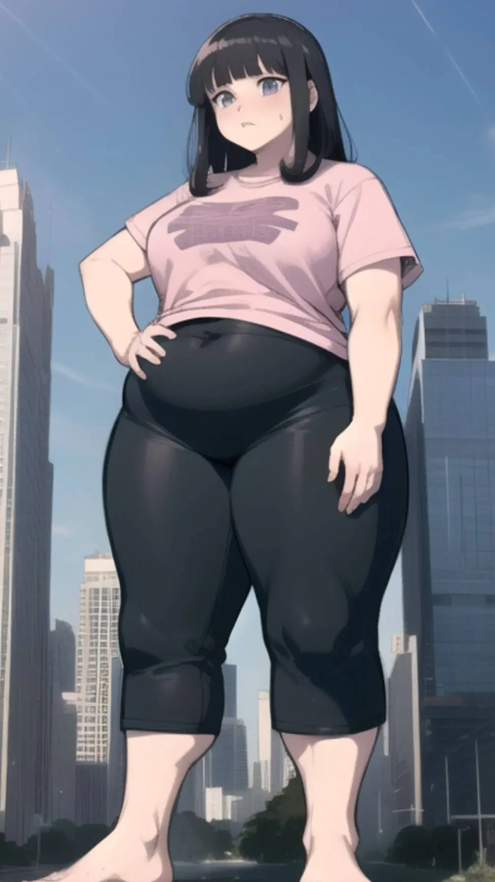 ai character: giantess  background