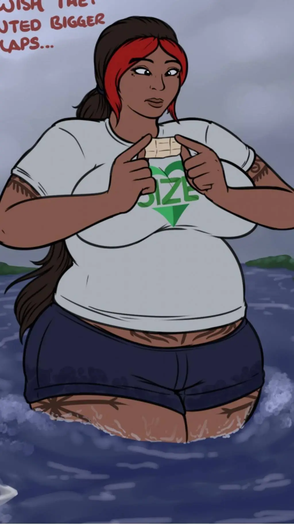 ai character: giantess  background