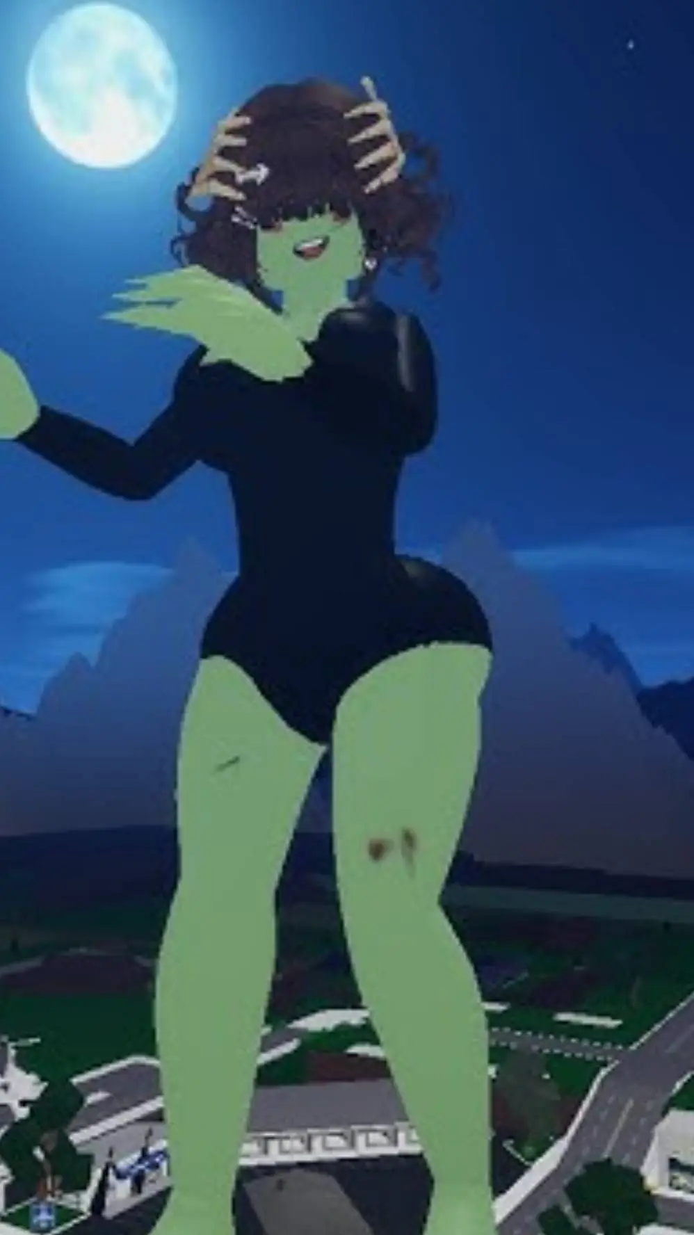 ai character: giantess  background