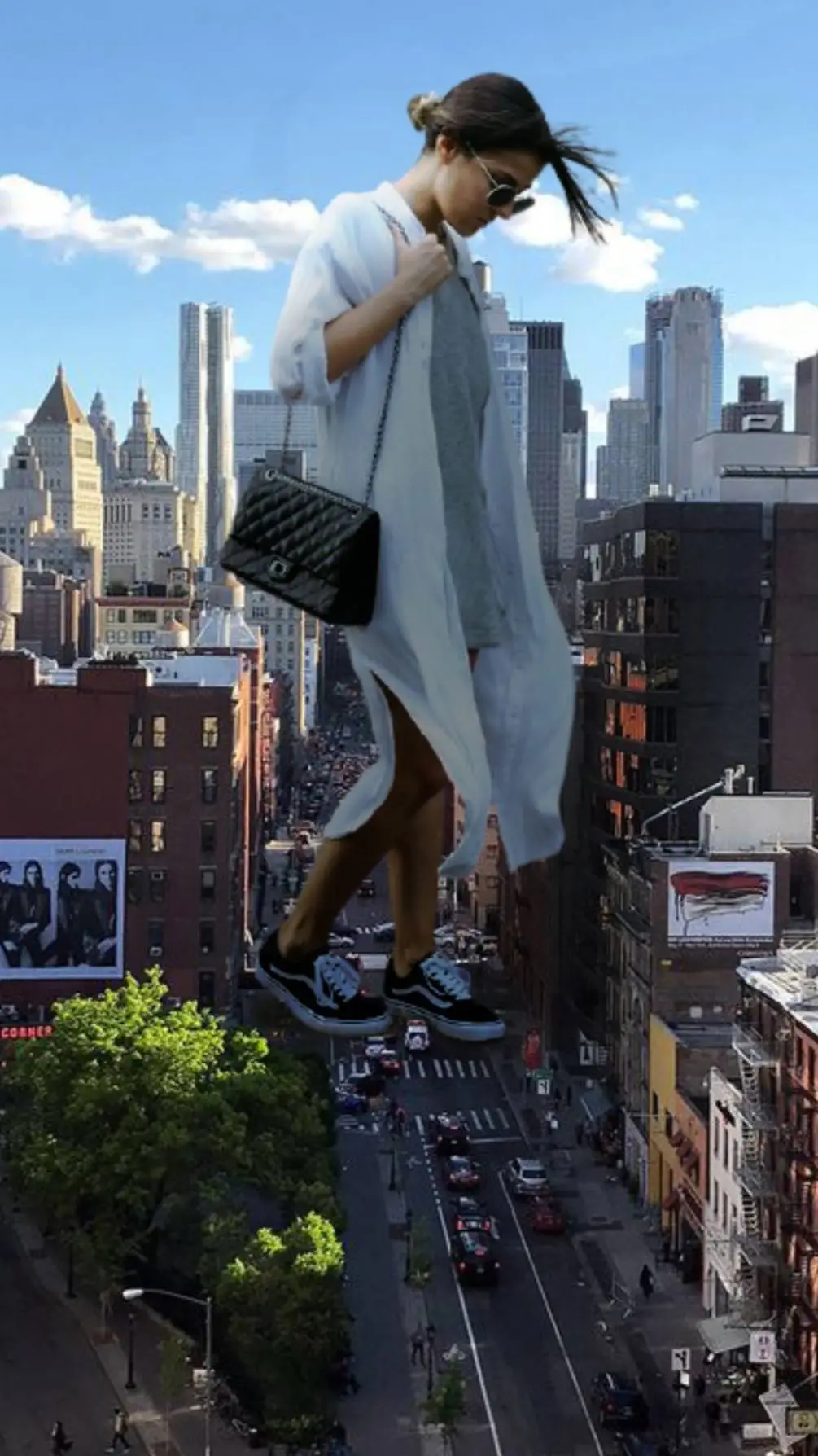 ai character: giantess  background