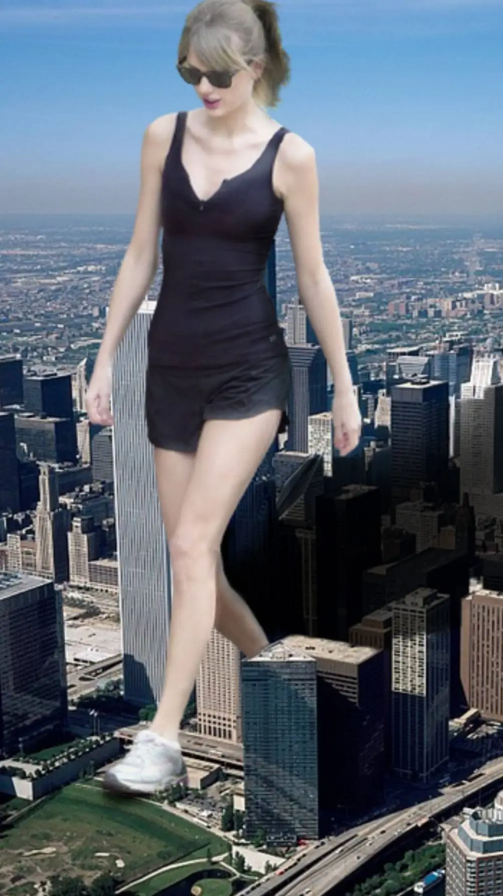 ai character: giantess  background