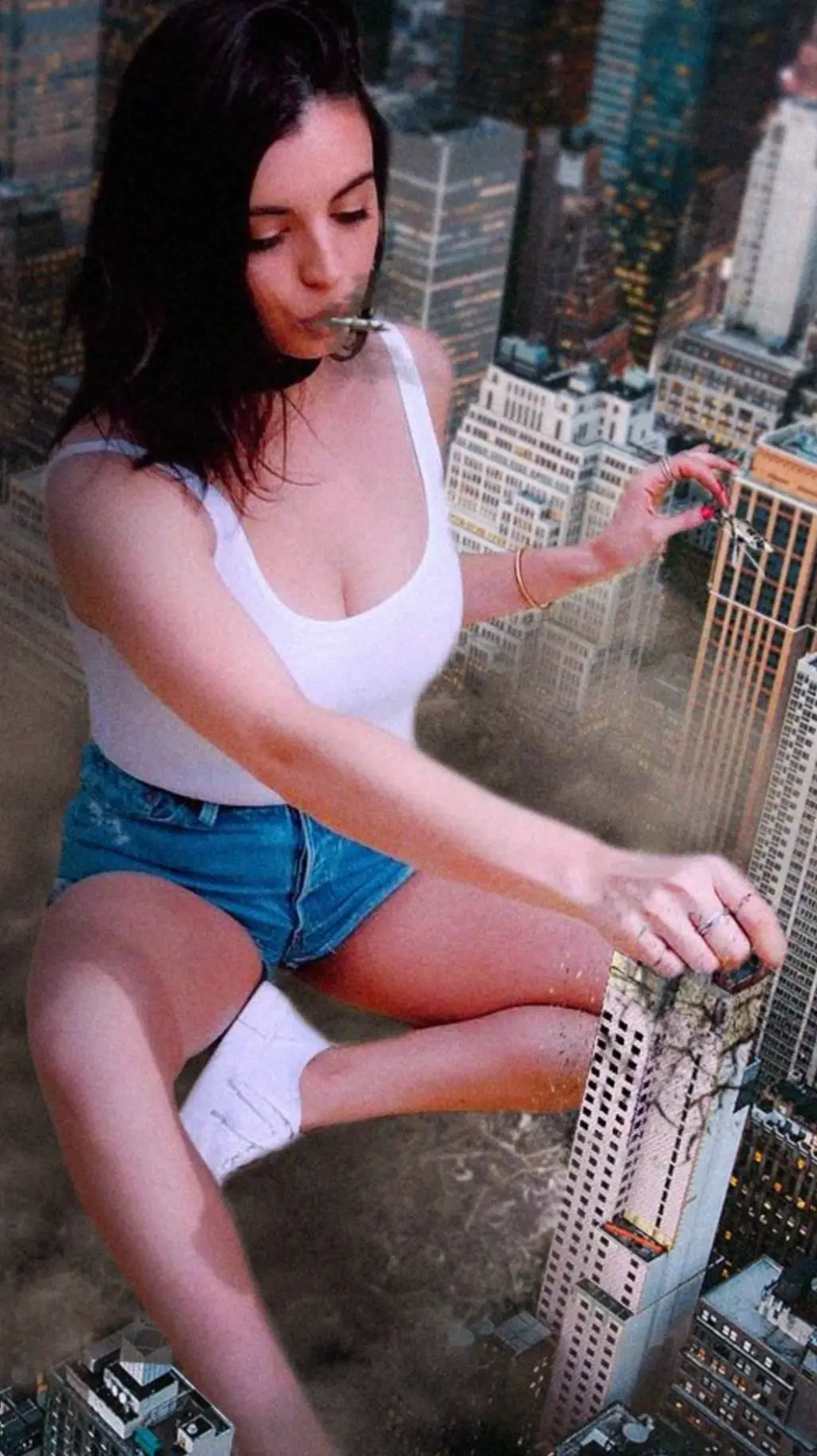 ai character: giantess  background