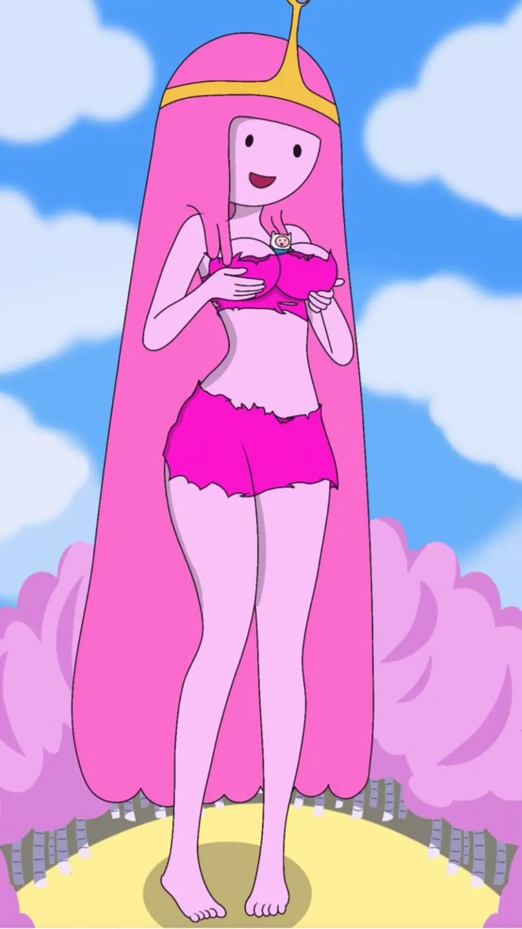 ai character: giantess princess  background