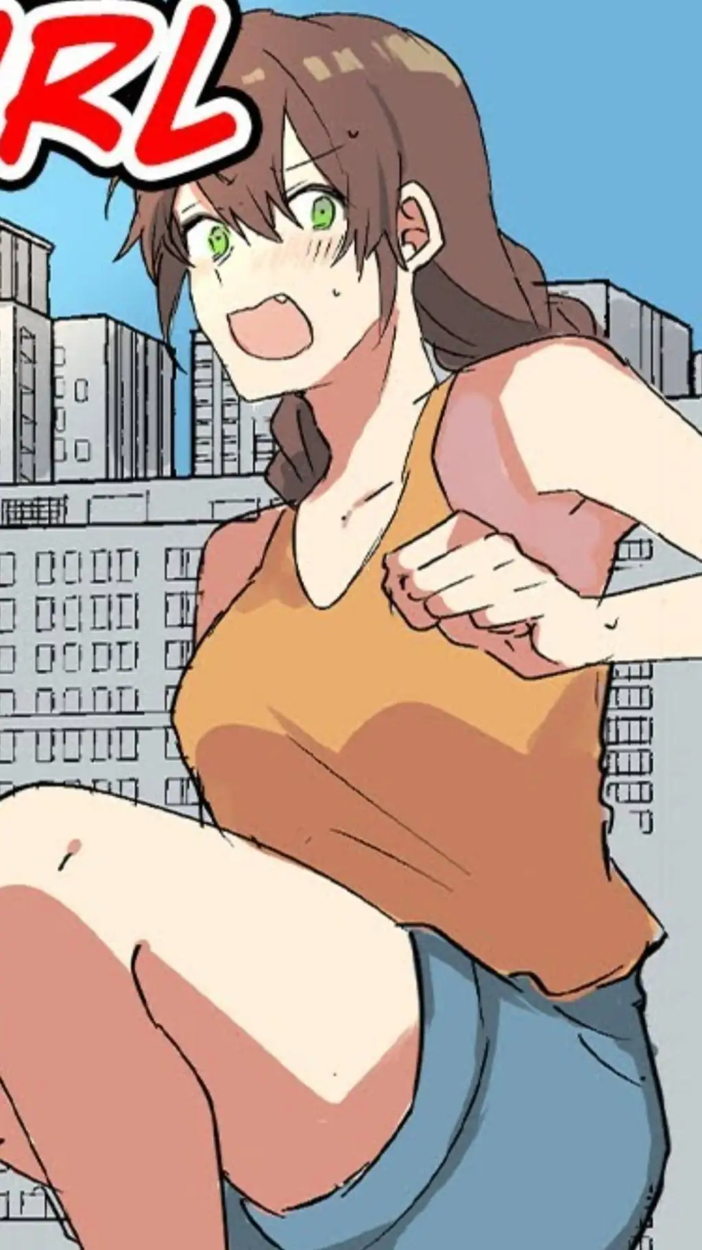 ai character: giantess  background